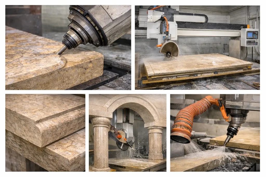 5-Axis CNC Cutting for Stone Arches and Columns