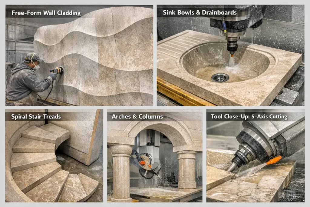 5-Axis CNC Free-Form Wall Cladding Cutting