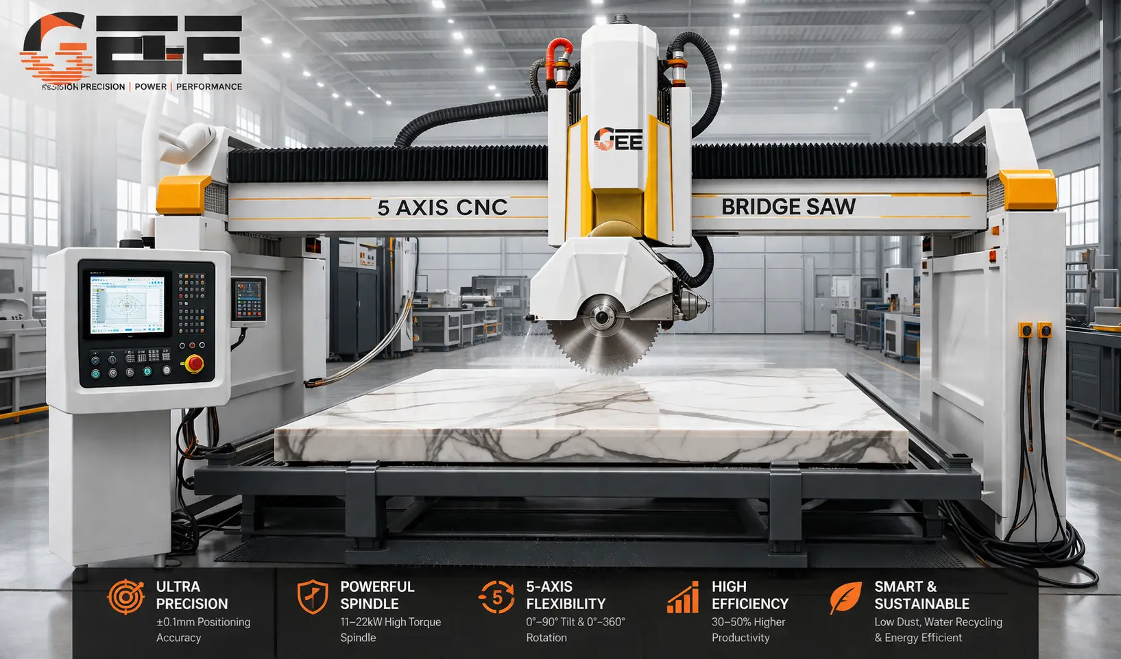 What Is a 5 Axis CNC Bridge Saw? (Complete Guide 2026)