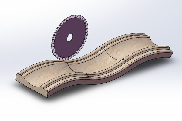 Cutting wavy lines